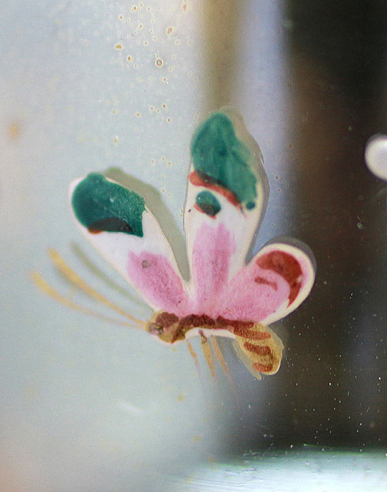 22942 19th century (Flower butterfly picture liqueur glass)