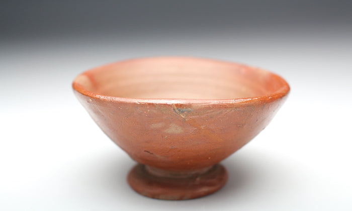 21743 柴岡紘一 (Bizen Scarlet cord Sake cup) SHIBAOKA Koichi