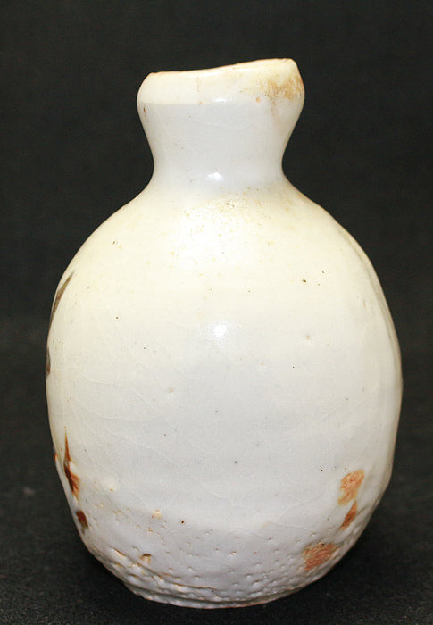 23612　人間国宝 荒川豊蔵　(Umenoe Shino sake bottle (Tatsu appraisal)) ARAKAWA Toyozo