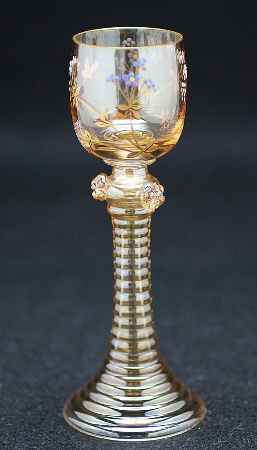 22942 19th century (Flower butterfly picture liqueur glass)